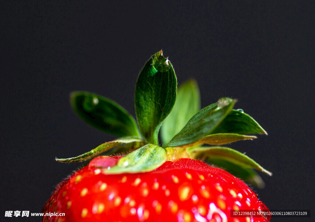 鲜红草莓特写