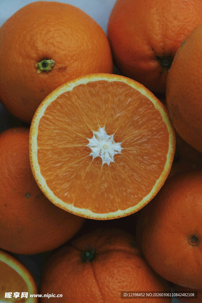 新鲜橙子特写