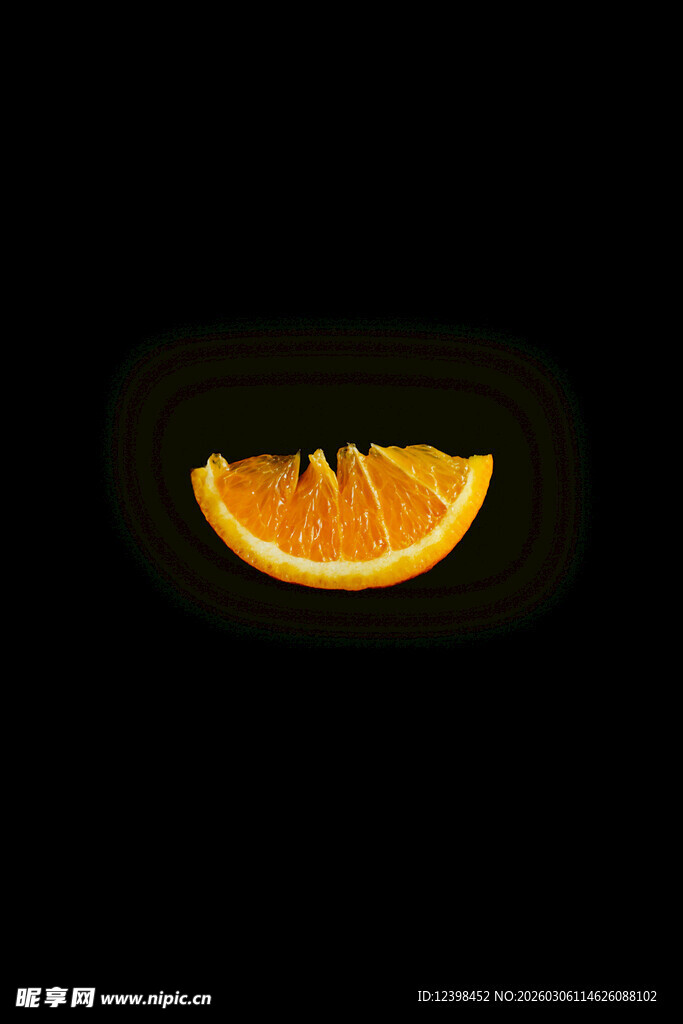 黑暗中闪耀的橙片
