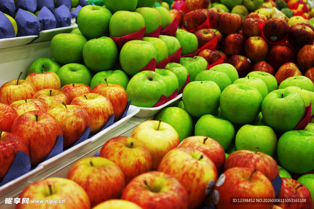 多彩鲜苹果陈列
