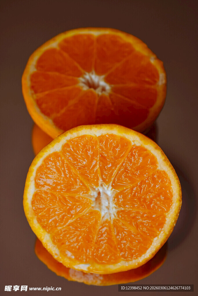 新鲜切片橙子展示