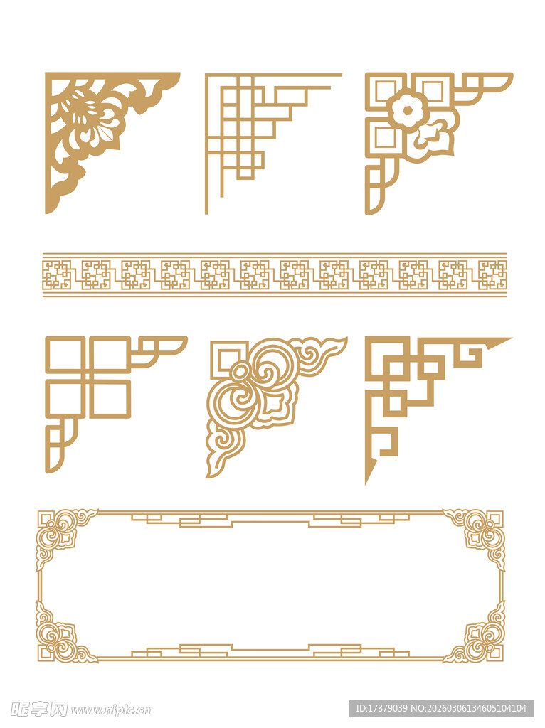 中式古典边框装饰图案
