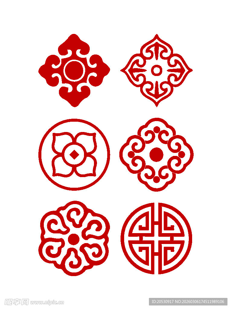 中式传统吉祥花纹图案