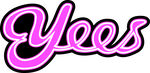 粉色Yees艺术字体设计