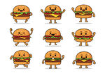 汉堡卡通表情