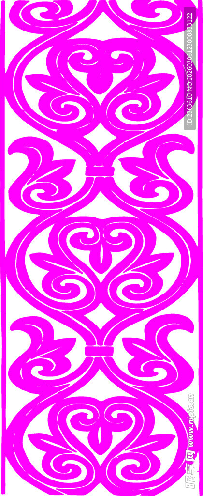 粉色花纹图案设计素材