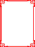红色花纹边框装饰图案