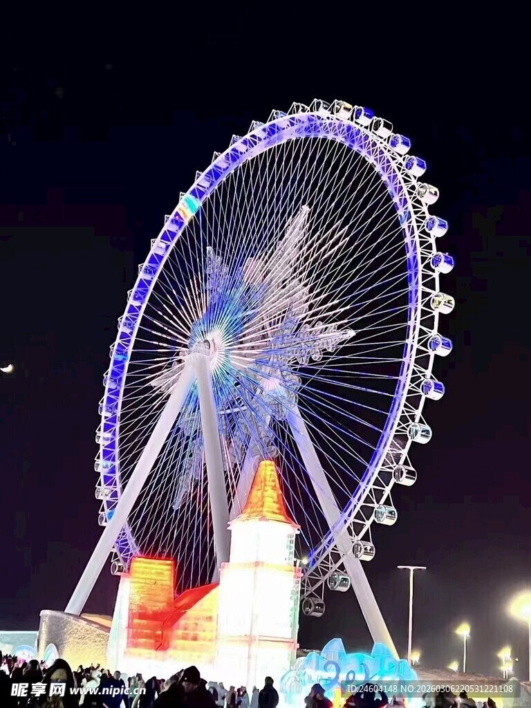 璀璨摩天轮夜景