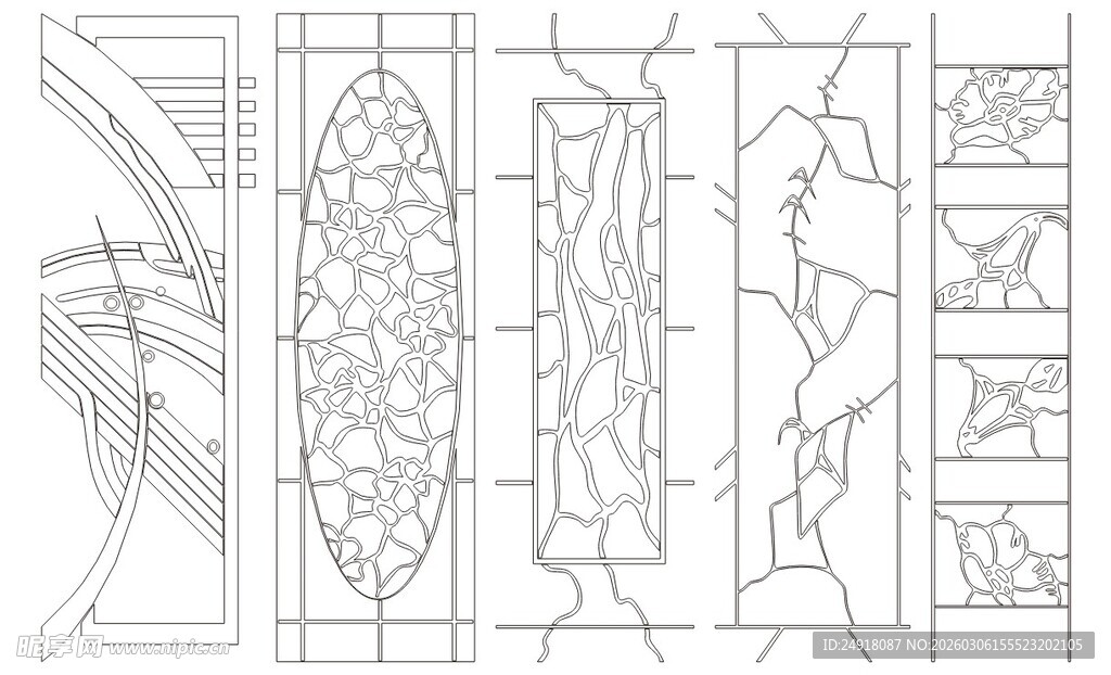 中式雕花门窗设计图