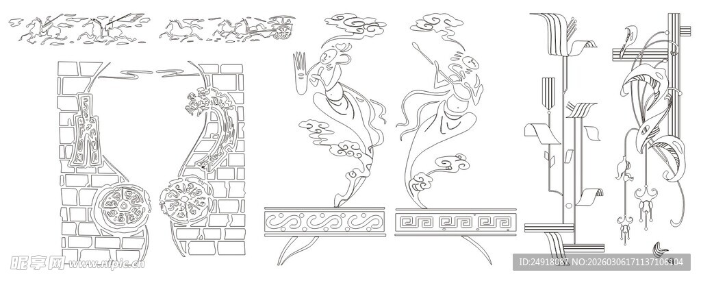 移门图案 线条背景 装饰线条