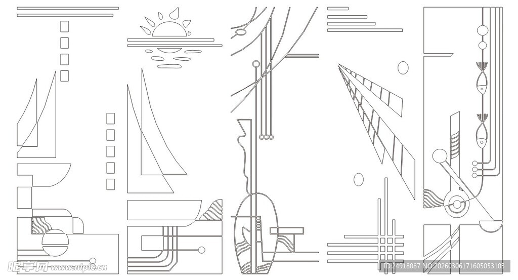 移门图案 线条背景 装饰线条