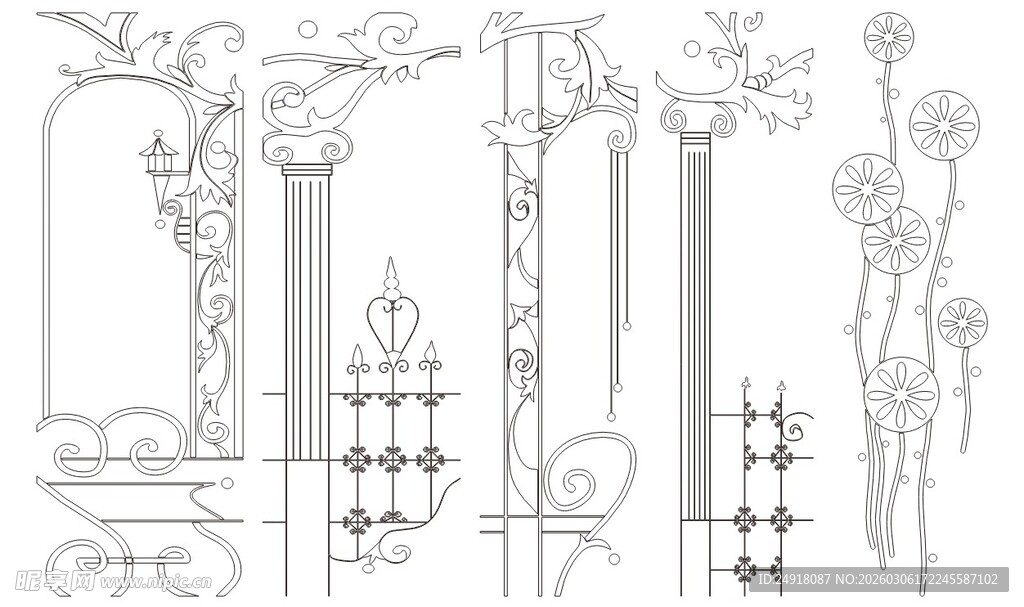 移门图案 线条背景 装饰线条
