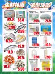生鲜特惠低温冷藏促销海报DM