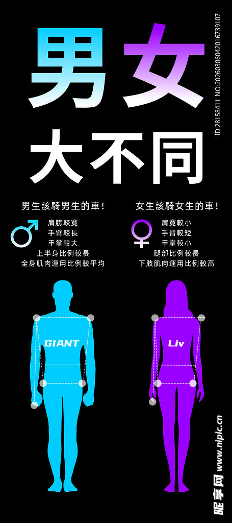 骑车男女比例图