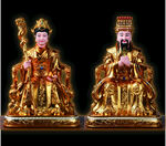 金色神像一对