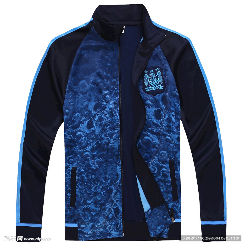 男士星空图案运动夹克