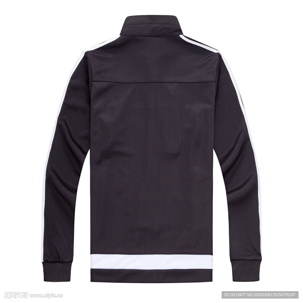 黑色休闲立领夹克外套