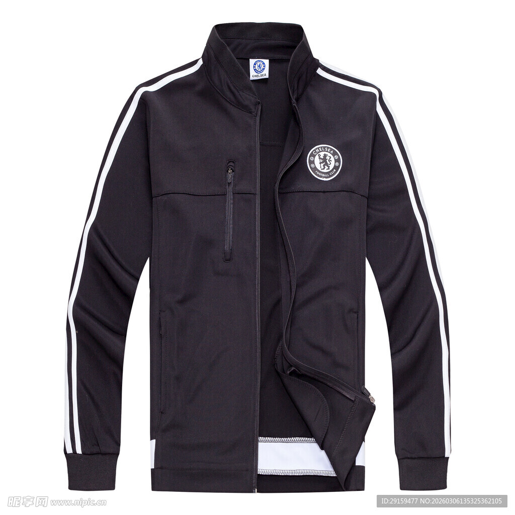 德国队黑色运动夹克外套