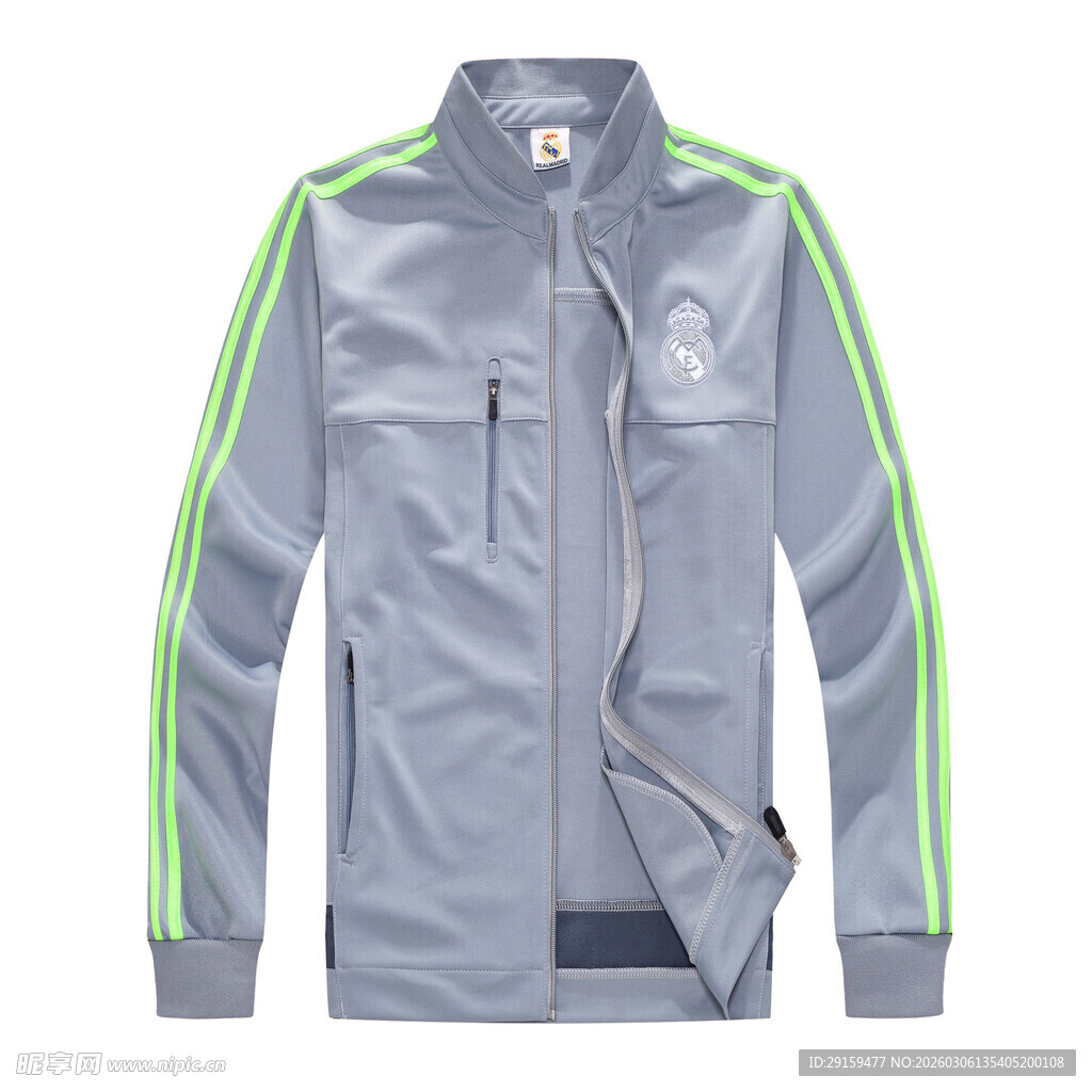 灰色运动夹克外套