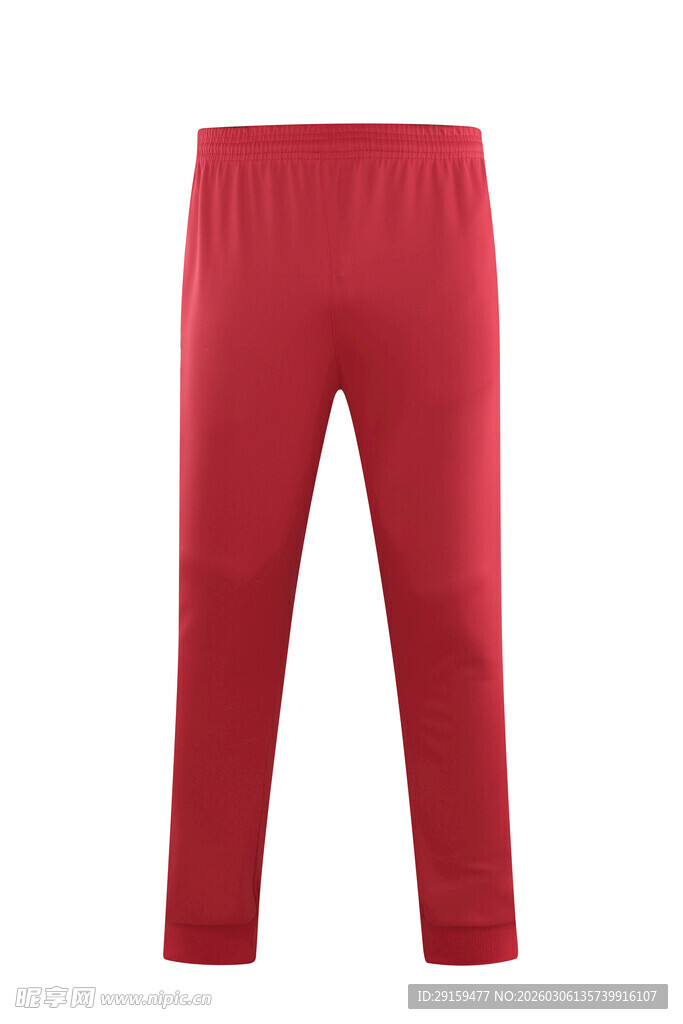 红色紧身长裤展示