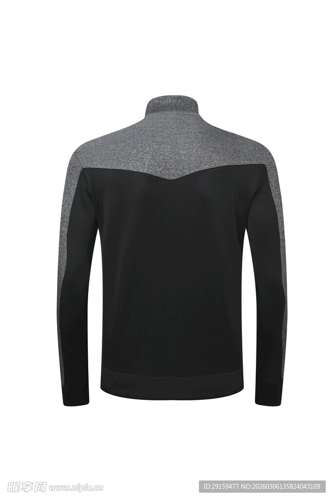 男士黑色拼接长袖上衣