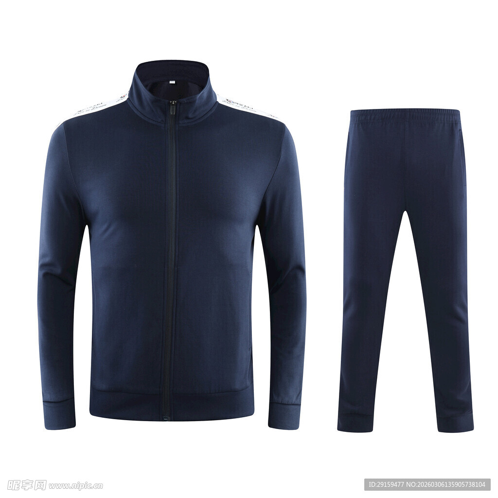 深蓝色运动套装展示