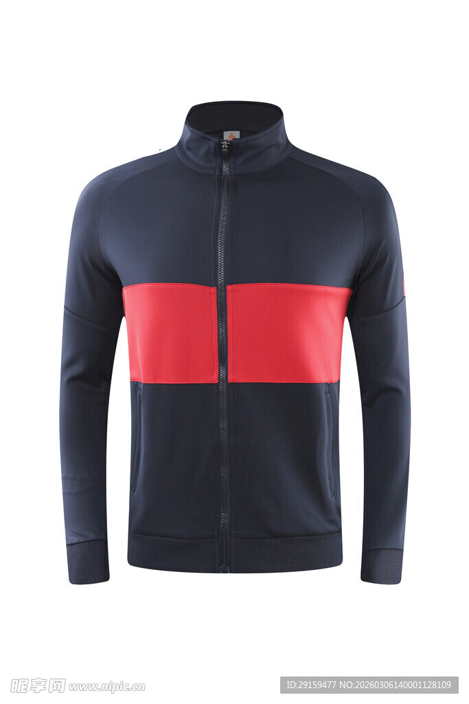 男士拼色拉链运动上衣
