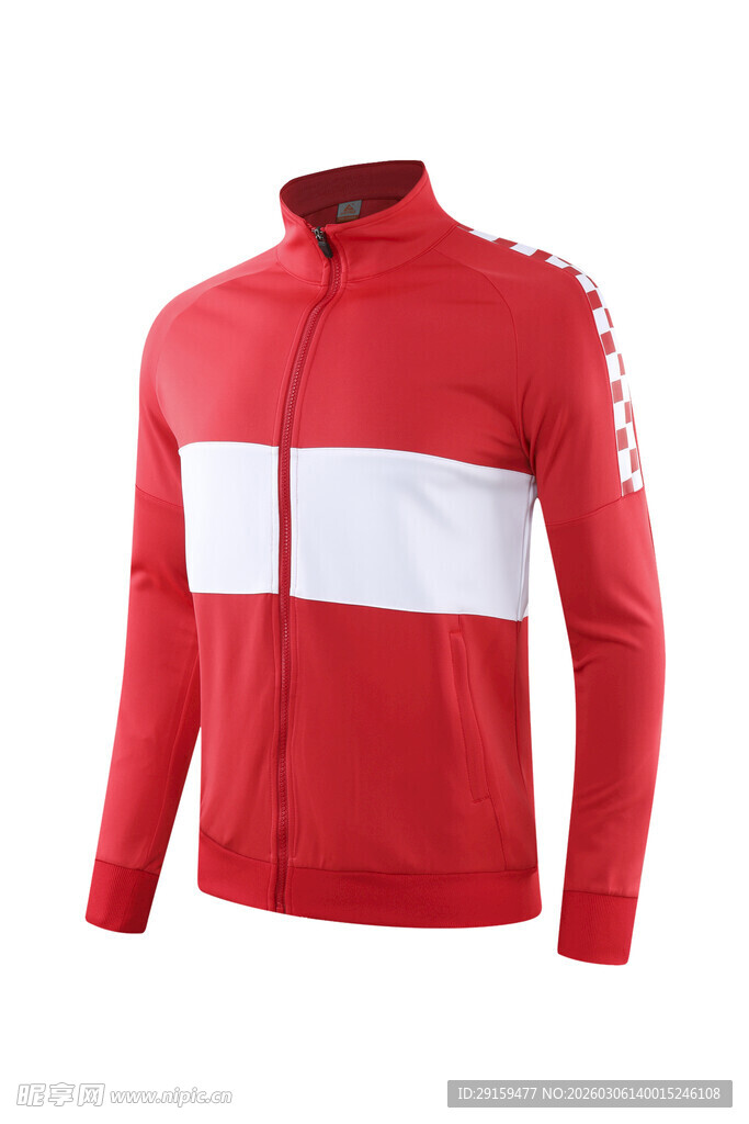 红色运动夹克外套