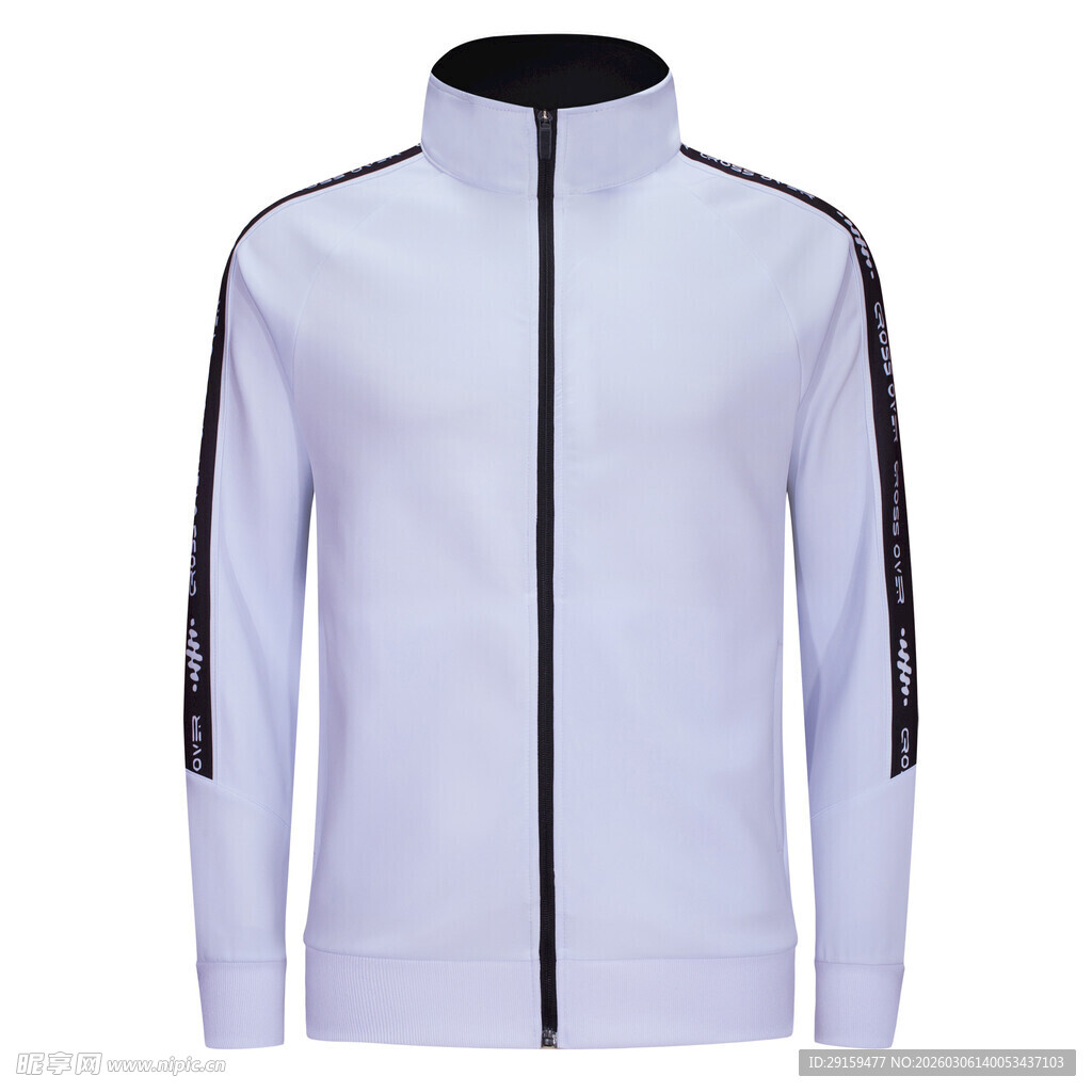 浅紫色拉链运动外套