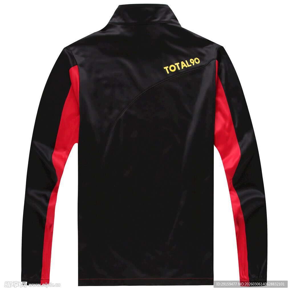 黑色红边运动外套展示