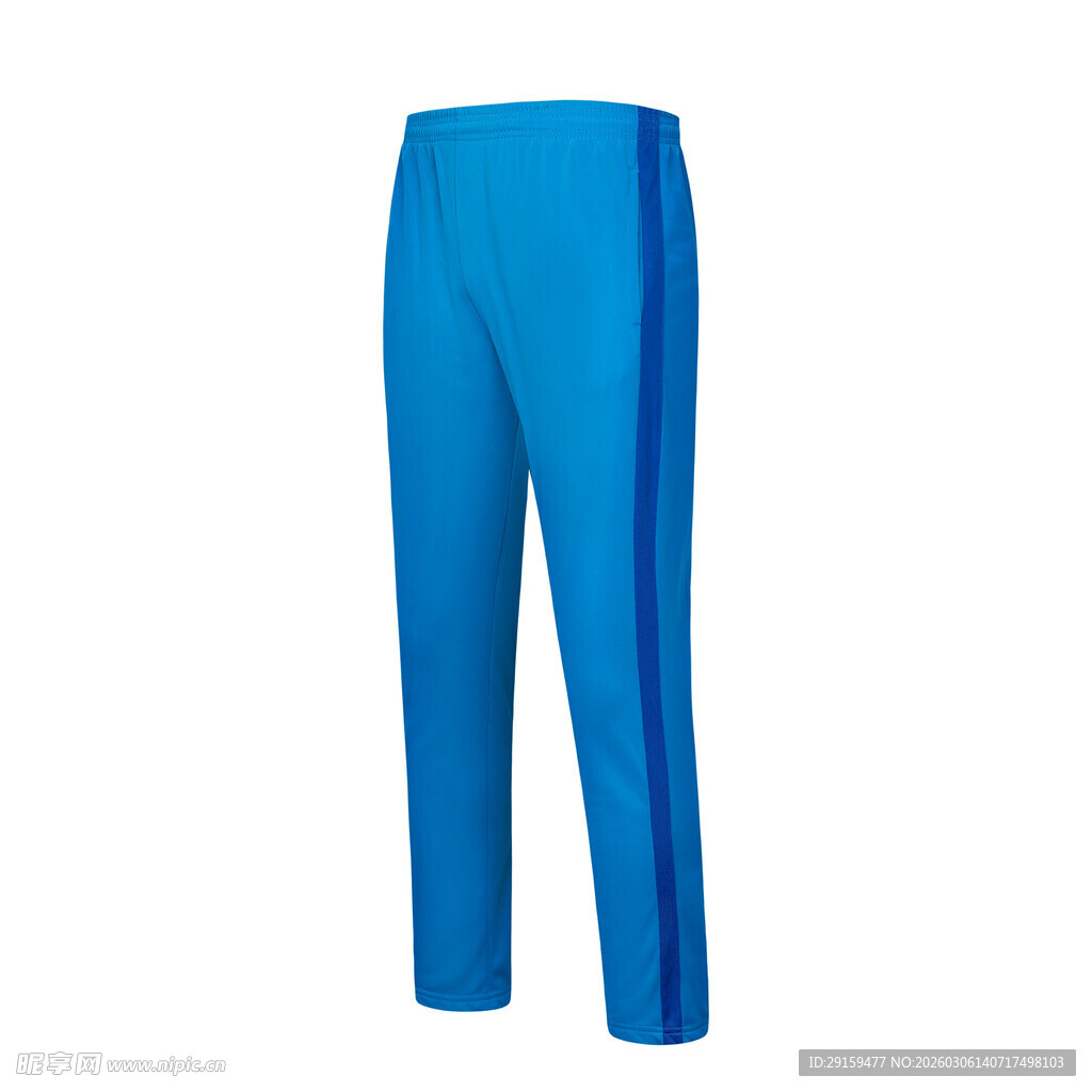 蓝色运动长裤展示
