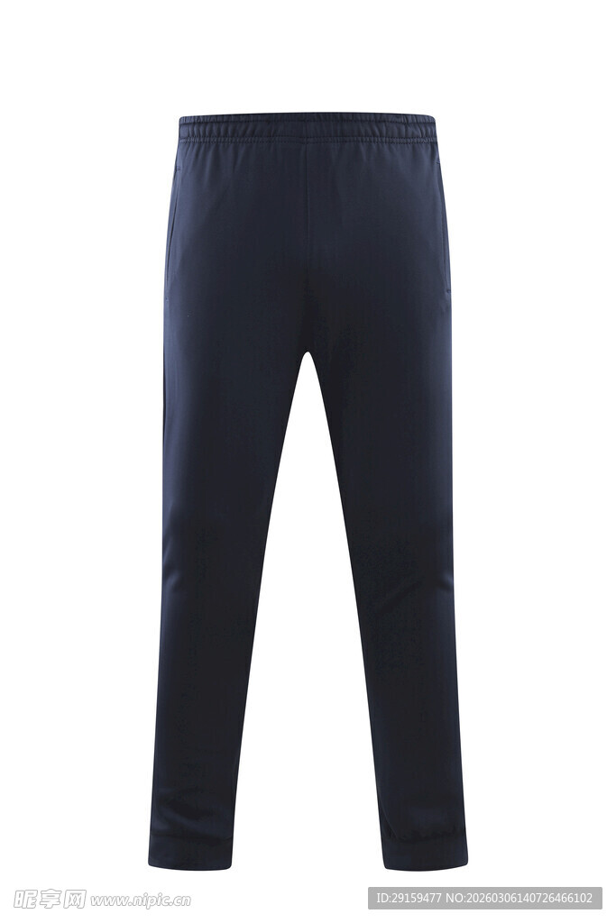 深蓝色休闲长裤