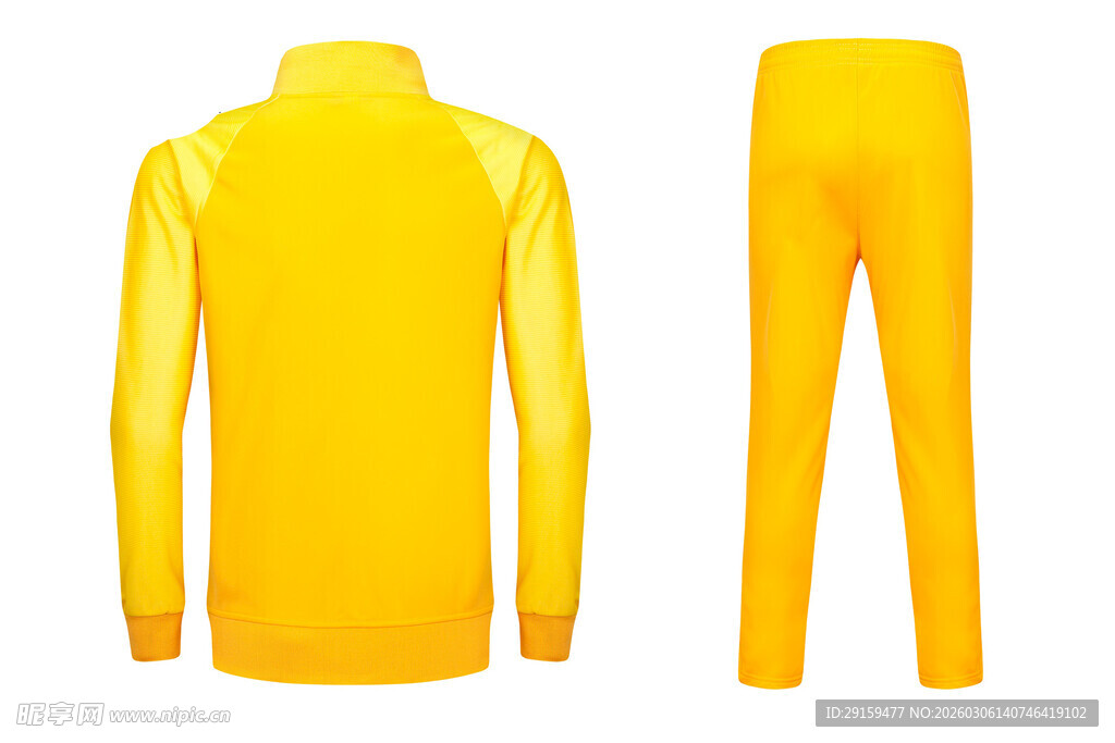 黄色运动套装展示