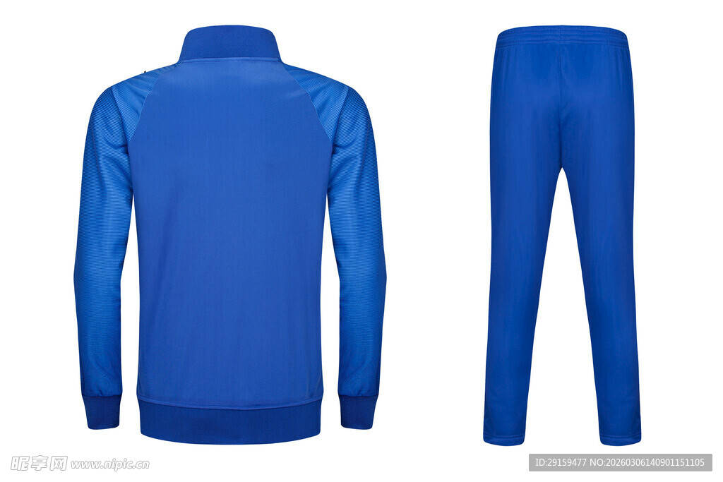 蓝色运动套装展示