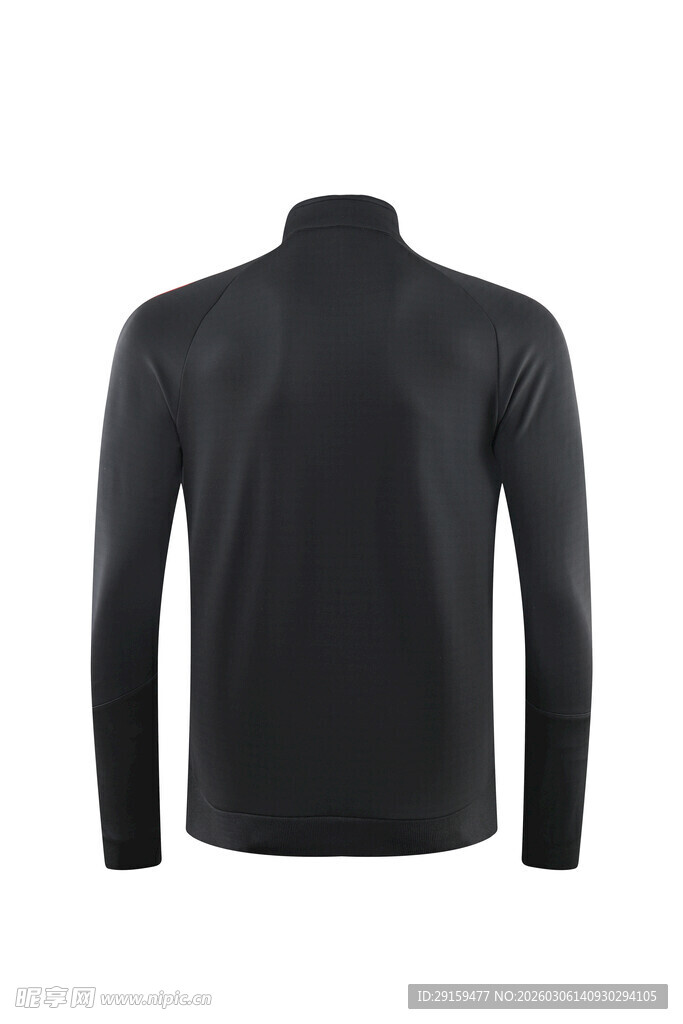 黑色立领长袖上衣展示
