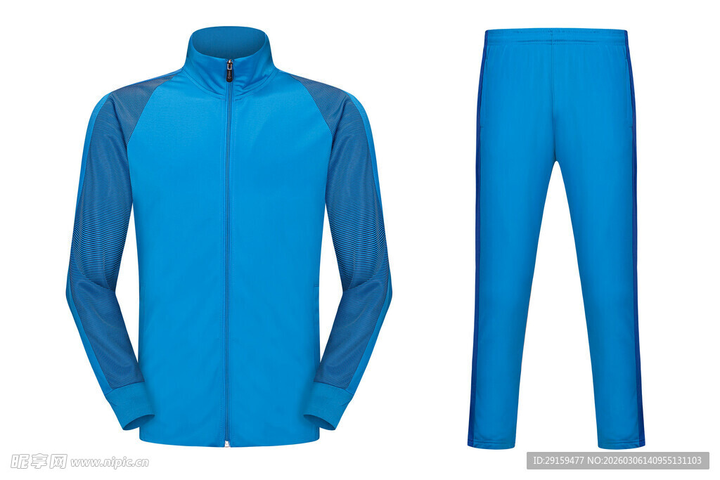 蓝色户外运动服套装
