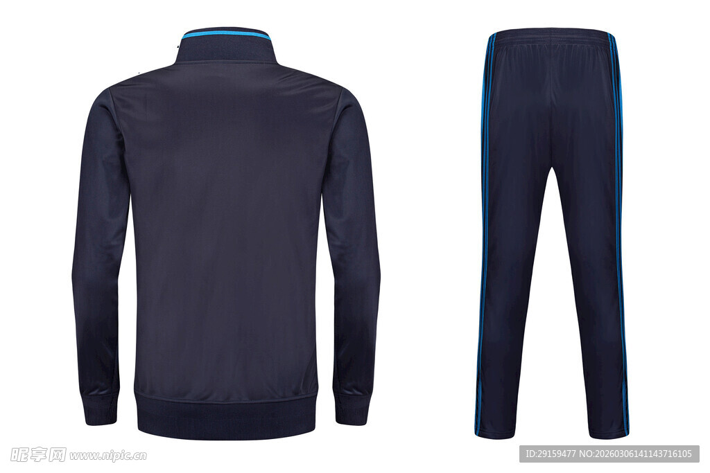 男士深蓝色运动套装