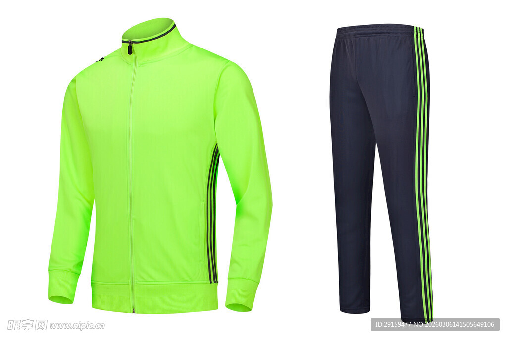 荧光绿运动套装
