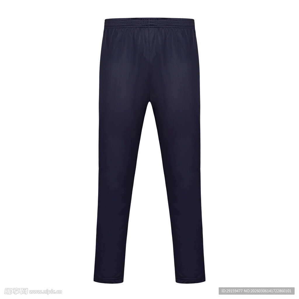 深蓝色修身长裤