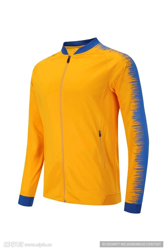 黄色长袖运动上衣
