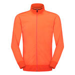 橙色拉链立领长袖运动外套