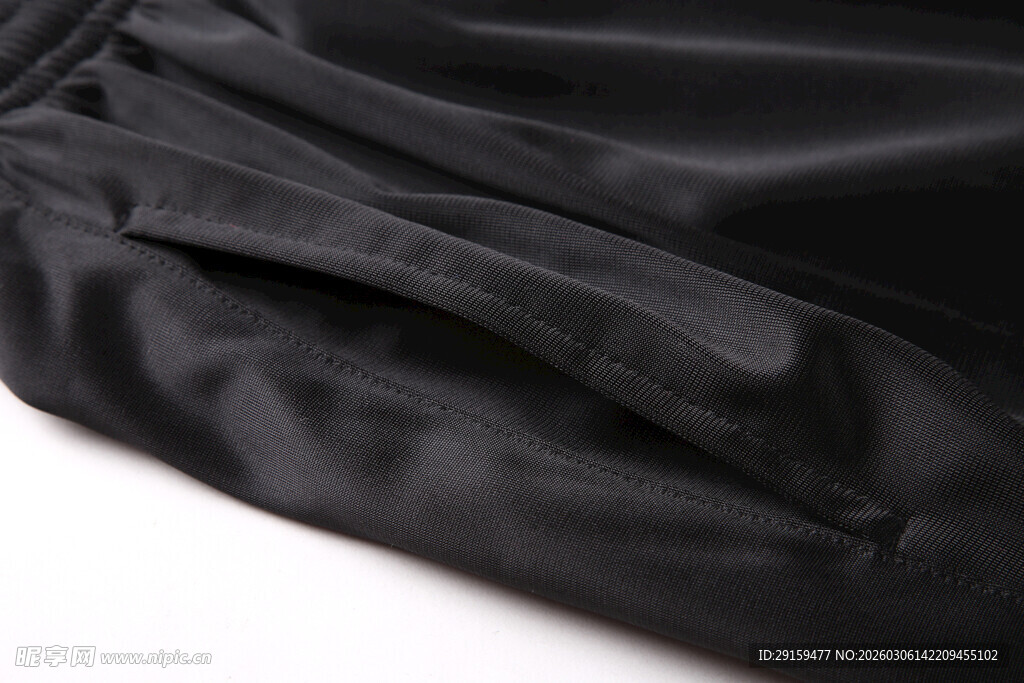 黑色褶皱布料细节展示