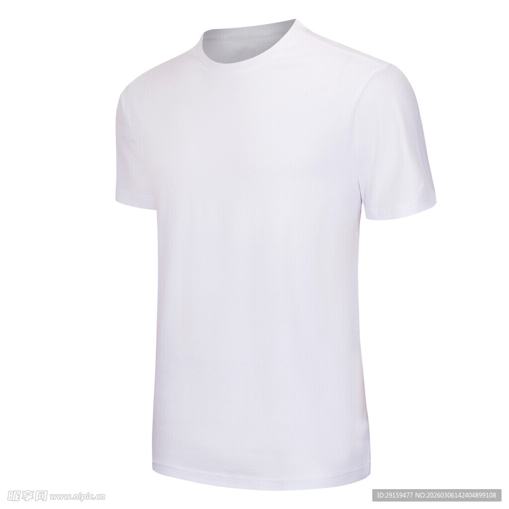 简约白色短袖纯棉T恤