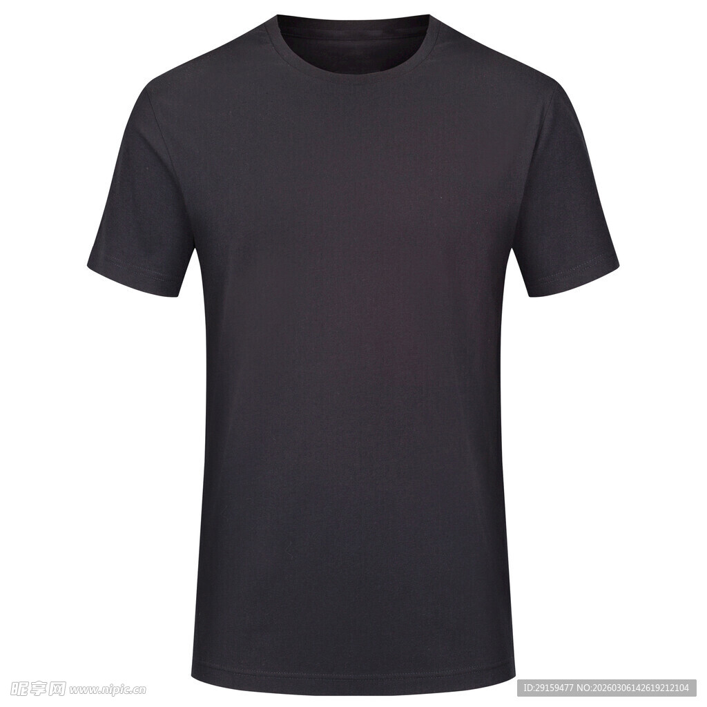 黑色简约短袖T恤