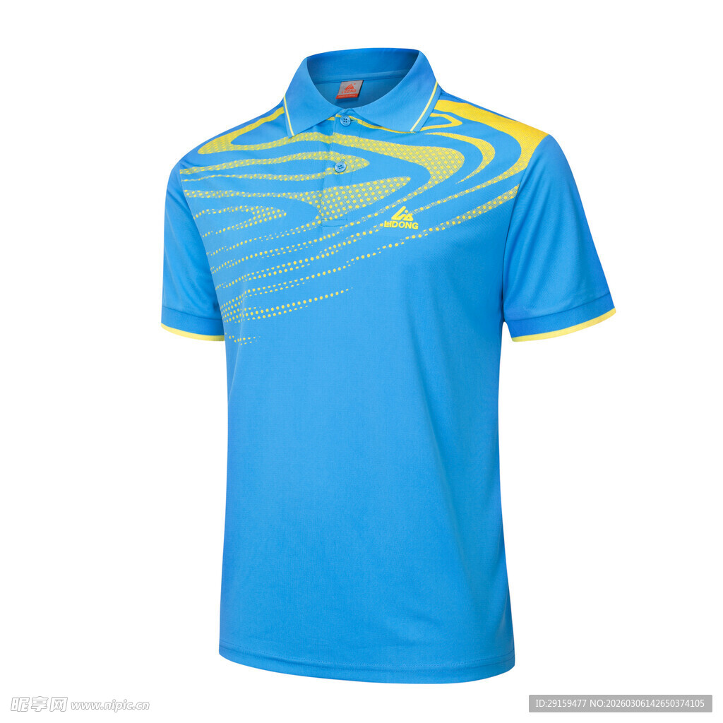 蓝色时尚运动polo衫