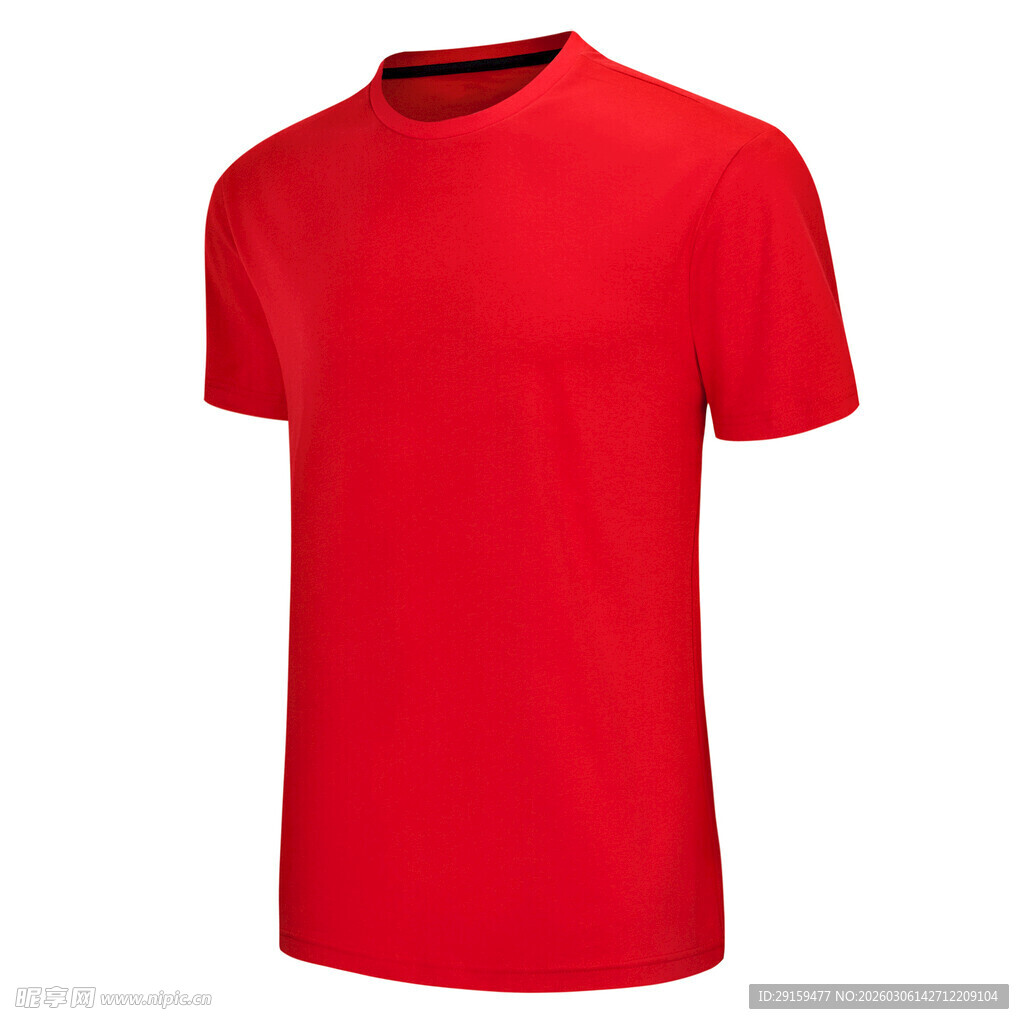红色短袖T恤