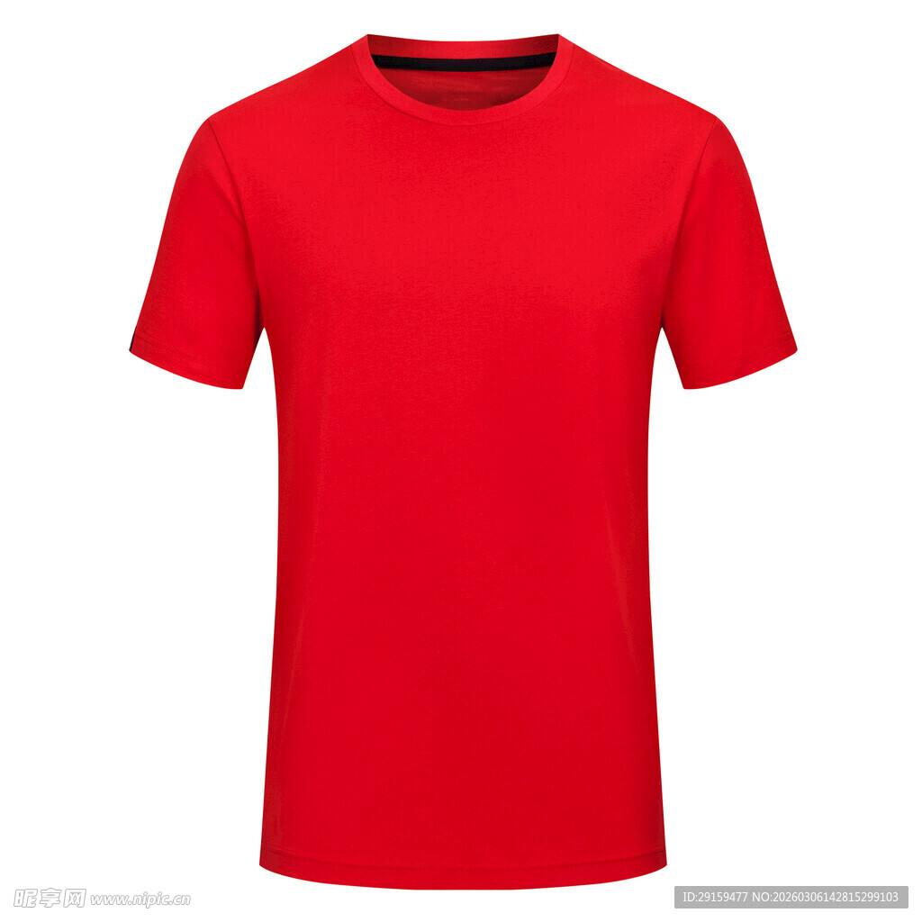 红色纯棉短袖T恤
