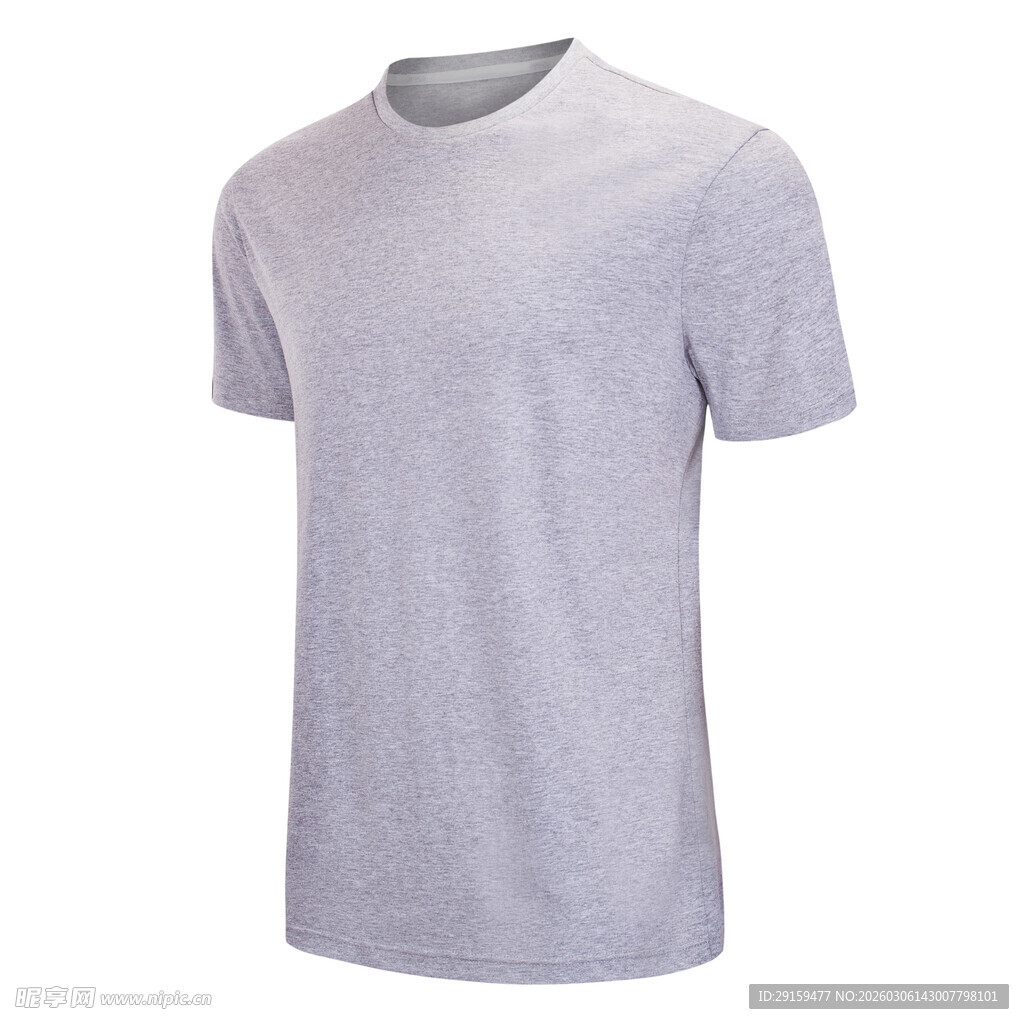 浅灰色短袖T恤