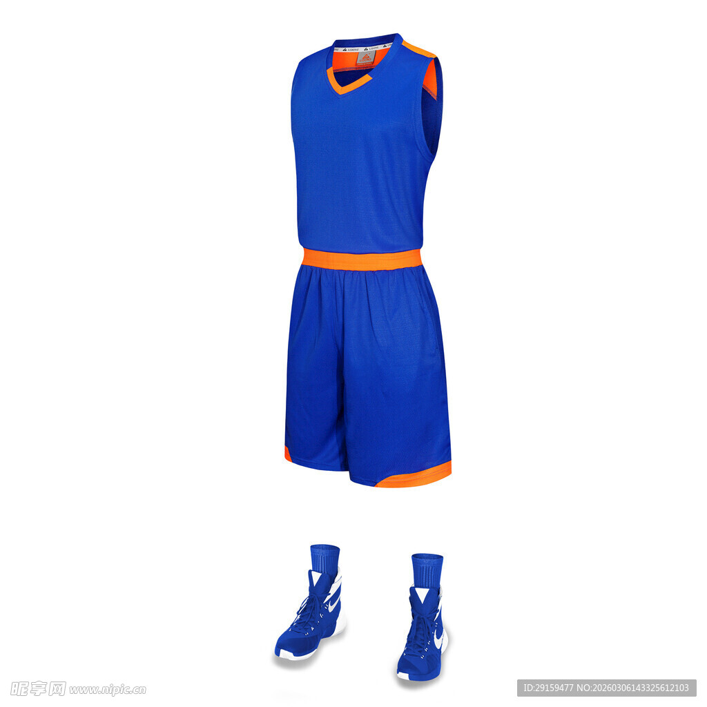 蓝色篮球运动套装展示