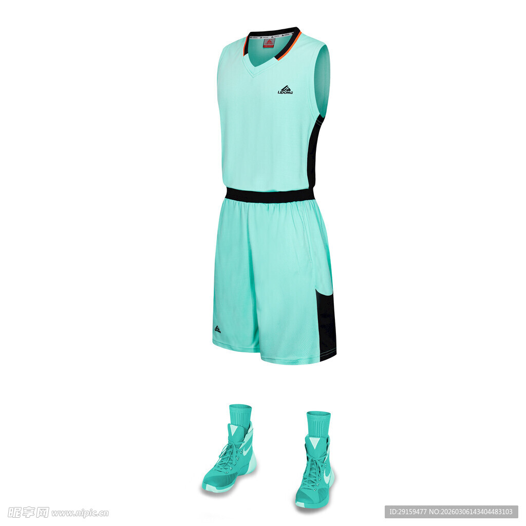 薄荷绿篮球运动套装